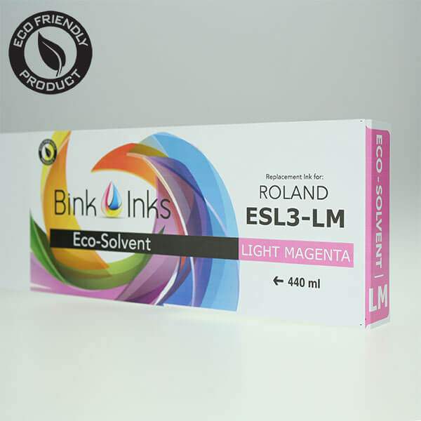 Bink Inks® Replacement Light Magenta 440mL Eco-Sol MAX Ink Cartridge for Roland Printers ESL3-4LM