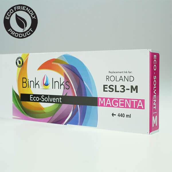 Bink Inks® Replacement Magenta 440mL Eco-Sol MAX Ink Cartridge for Roland Printers ESL3-4M
