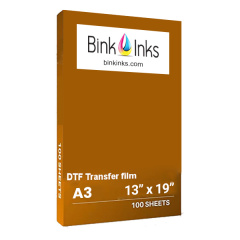 Bink Inks® DTF Transfer Film A3+ (13 x 19″) cut sheets
