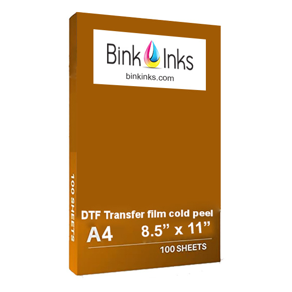 Bink Inks® DTF Transfer Film A4 (8.5 x 11”) cut sheets cold peel